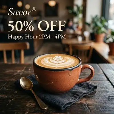 Special Promotion: 50% OFF Happy Hour